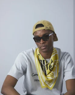 Best Chevignon Bandana City Jaune Foulard En Coton Biologique
