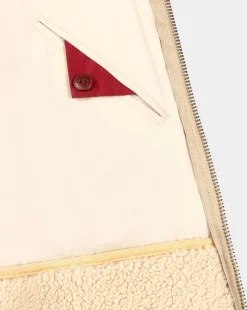 Outlet Chevignon Blouson Cosmo Beige Blouson Emblematique En Cuir Et Nylon