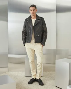 Flash Sale Chevignon Blouson En Cuir Biker Blouson En Cuir Vieilli