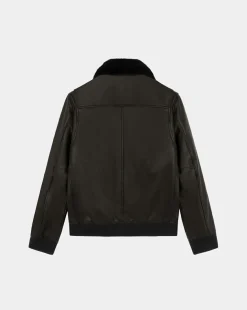 Best Sale Chevignon Blouson En Cuir Gyver Vintage Noir Blouson En Cuir Inspiration Aviateur