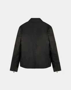 Hot Chevignon Blouson En Cuir Wheely Noir Blouson Motard En Cuir De Vachette
