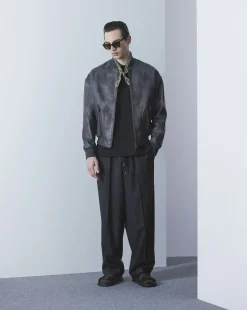 Fashion Chevignon Blouson Exclusive Surplus Bleu Blouson Teddy En Cuir De Vachette Brode