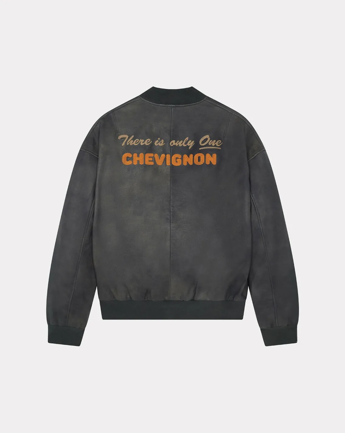 Fashion Chevignon Blouson Exclusive Surplus Bleu Blouson Teddy En Cuir De Vachette Brode
