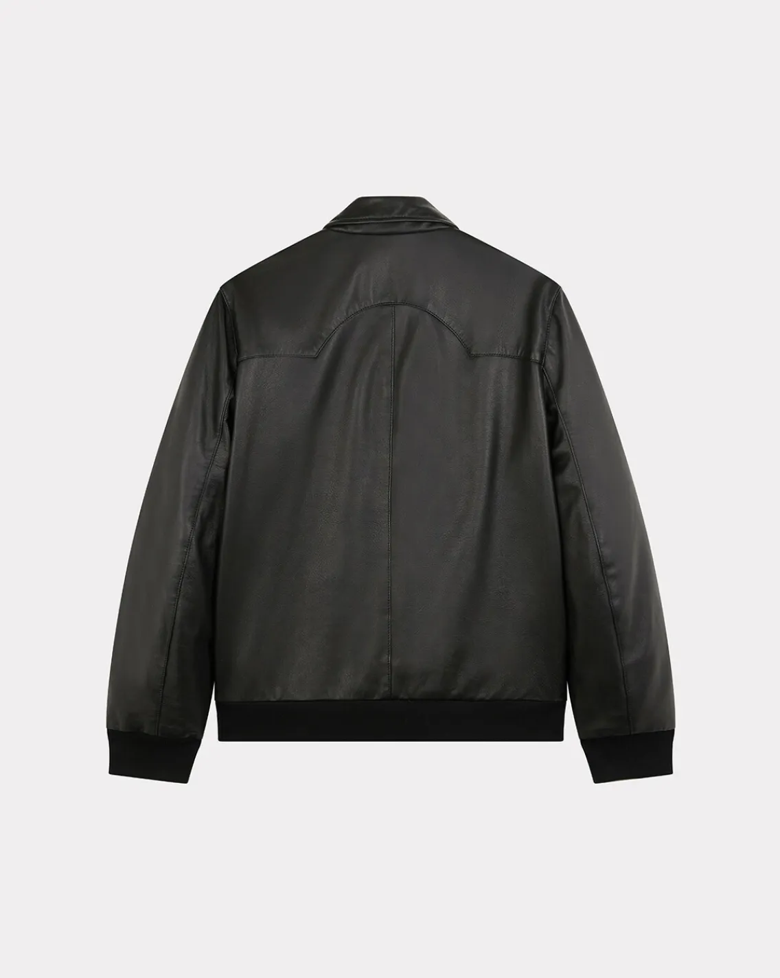 Cheap Chevignon Blouson Yoke Godzila Noir Blouson En Cuir D'Agneau