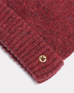 Shop Chevignon Bonnet Mouline Burgundy Bonnet En Laine Moulinee