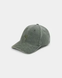 New Chevignon Casquette City Cap Wash Vert Casquette Brodee Effet Lave