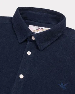 Sale Chevignon Chemise Classic Short Togs Ralf Bleu Marine Chemise En Eponge Vintage