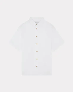 New Chevignon Chemise Hawaien Blanc Chemise En Coton Style Hawaien
