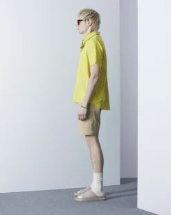 Hot Chevignon Chemise Lin Short Togs Jaune Chemise En Lin Coupe Straight