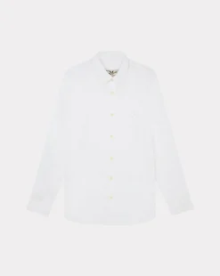 New Chevignon Chemise Lin Togs Blanc Chemise En Lin Coupe Straight