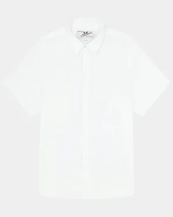 Sale Chevignon Chemise Linen Togs Manches Courtes Blanc Chemise Manches Courtes En Lin