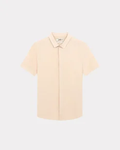 Fashion Chevignon Chemise Linen Togs Manches Courtes Rose Chemise Manches Courtes En Lin