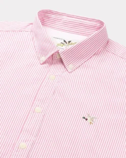 Flash Sale Chevignon Chemise Oxford Stripes Togs Rose Chemise En Coton Biologique