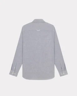 Flash Sale Chevignon Chemise Oxford Togs Gris Chemise Unie En Coton Coupe Droite