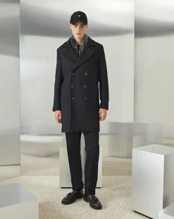 Best Sale Chevignon Manteau Officier Noir Manteau Caban En Laine
