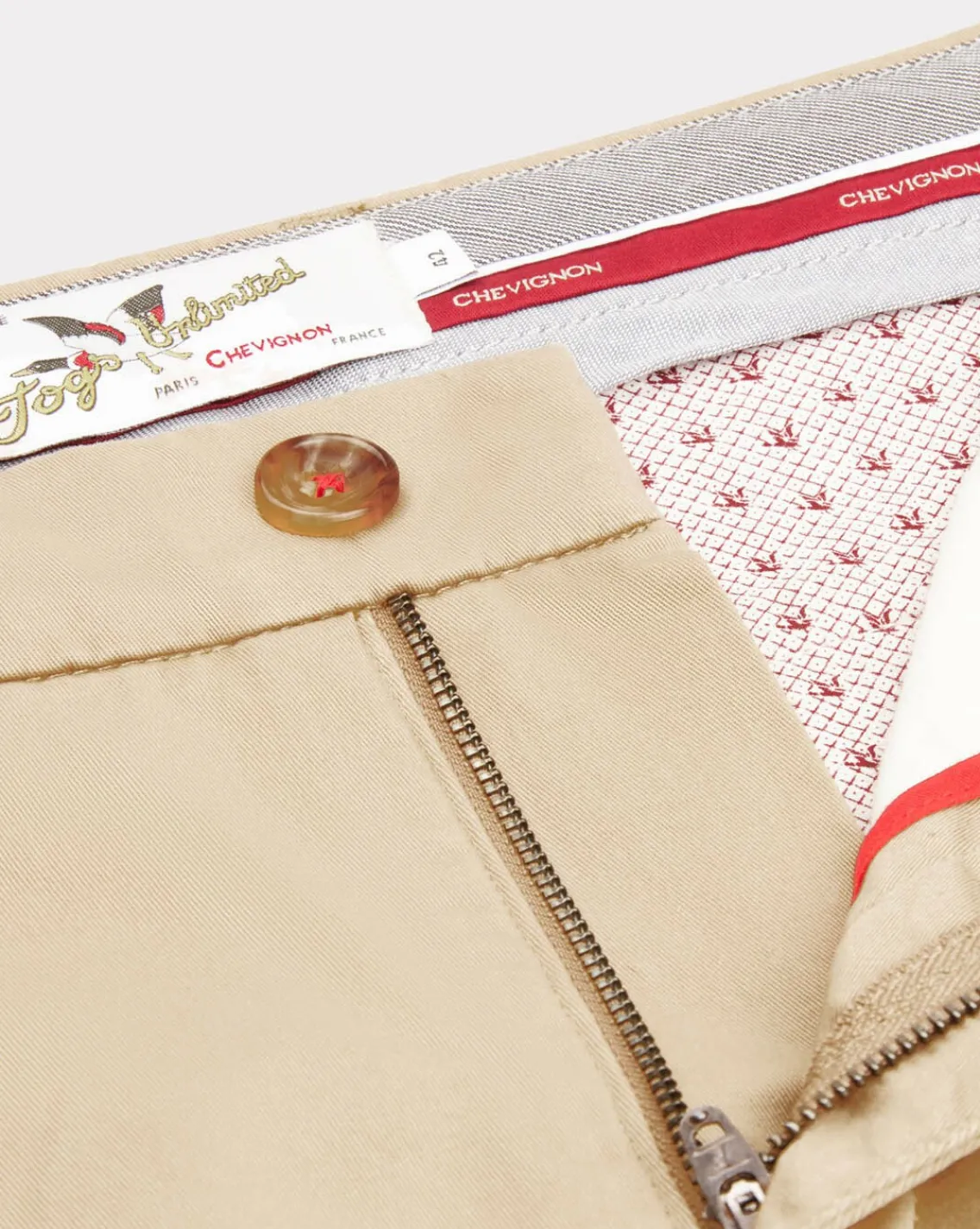 Best Chevignon Pantalon Duck Chino Beige Pantalon Chino Coupe Ajustee