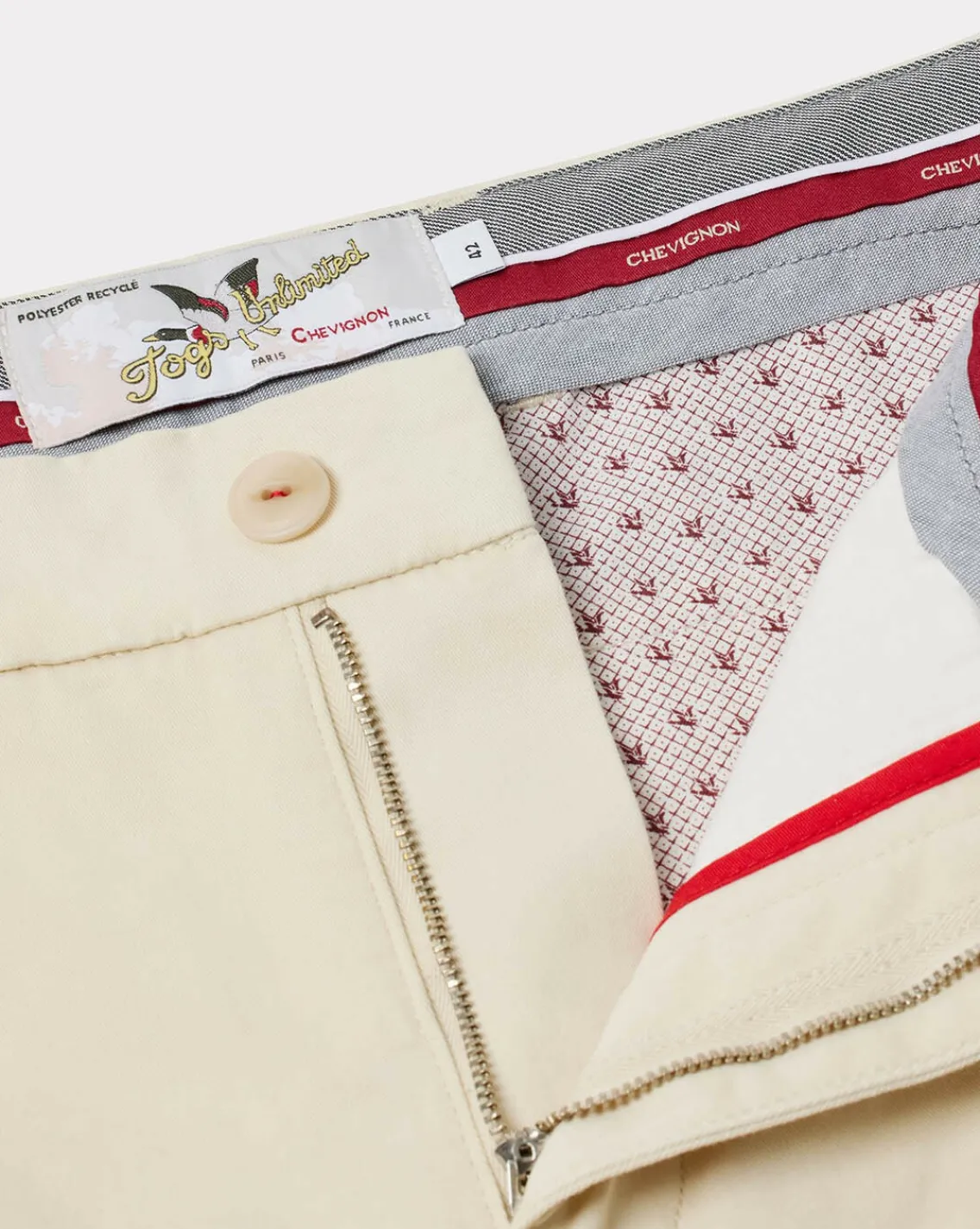 Online Chevignon Pantalon Duck Chino Beige Pantalon Chino Coupe Ajustee