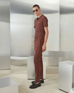 Online Chevignon Pantalon Duck Chino Burgundy Pantalon Chino Coupe Ajustee