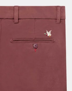 Online Chevignon Pantalon Duck Chino Burgundy Pantalon Chino Coupe Ajustee