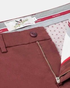 Online Chevignon Pantalon Duck Chino Burgundy Pantalon Chino Coupe Ajustee