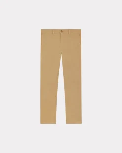 Outlet Chevignon Pantalon Duck Chino Marron Pantalon Chino Coupe Ajustee