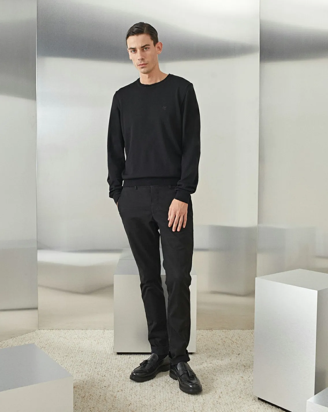 Online Chevignon Pantalon Duck Chino Noir Pantalon Chino Coupe Ajustee