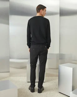 Online Chevignon Pantalon Duck Chino Noir Pantalon Chino Coupe Ajustee