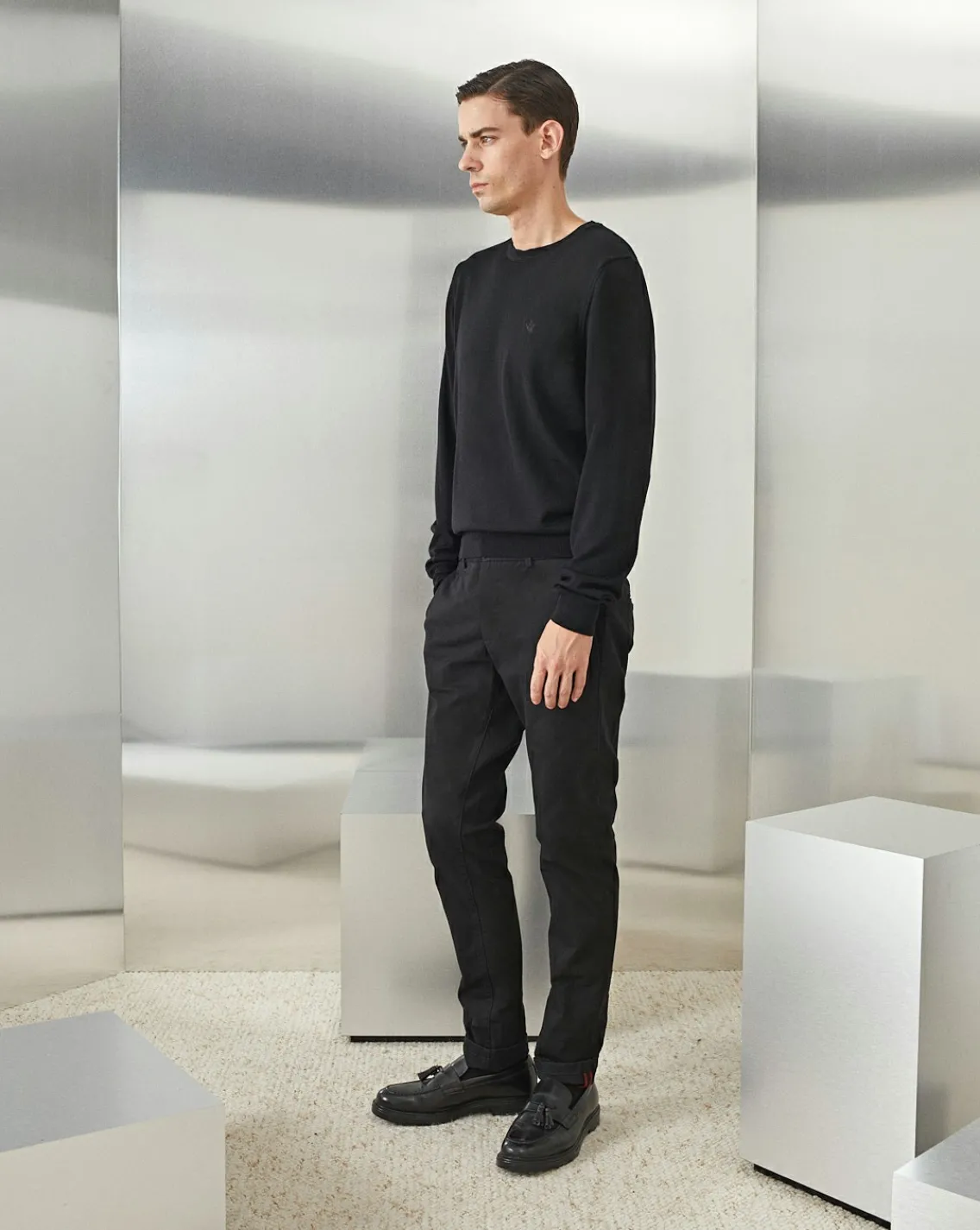 Online Chevignon Pantalon Duck Chino Noir Pantalon Chino Coupe Ajustee