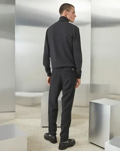 Shop Chevignon Pantalon Duck Fold Pop Gris Anthracite Pantalon En Laine