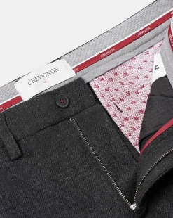 Shop Chevignon Pantalon Duck Fold Pop Gris Anthracite Pantalon En Laine