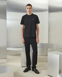 Fashion Chevignon Pantalon Street Suit Pant Noir Pantalon De Costume Coupe Ajustee