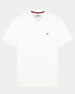 New Chevignon Polo Togs Blanc Polo 100% Coton Biologique Et Coupe Droite