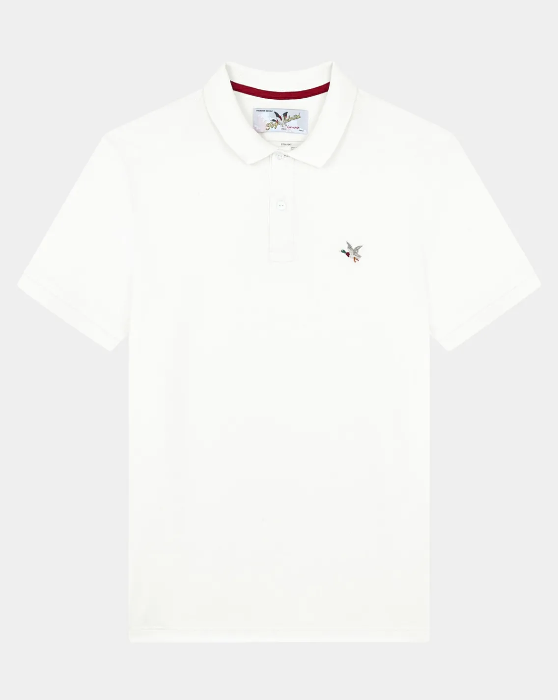 New Chevignon Polo Togs Blanc Polo 100% Coton Biologique Et Coupe Droite