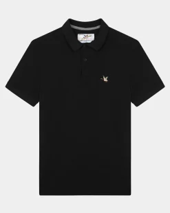 Sale Chevignon Polo Togs Noir Polo 100% Coton Biologique Et Coupe Droite