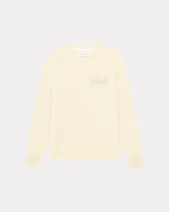 Hot Chevignon Pull City Wool Blanc Pull Col Rond, Broderie