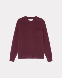 Cheap Chevignon Pull Pocket Wool Burgundy Pull Col Rond En Laine