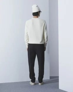 Best Chevignon Pull Pocket Wool Ecru Pull Col Rond En Laine