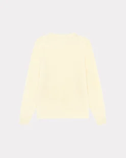 Best Chevignon Pull Pocket Wool Ecru Pull Col Rond En Laine