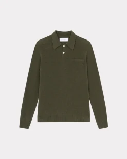Cheap Chevignon Pull Polo Knit Kaki Pull En Laine, Col Polo