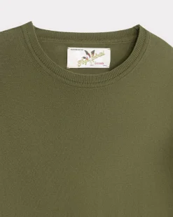 New Chevignon Pull U-Togs Kaki Pull Col Rond Broderie Canard