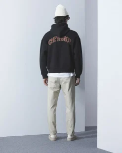 Best Chevignon Sweatshirt Hood 90 Noir Sweat A Capuche Brode