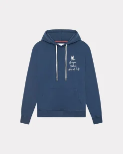 Discount Chevignon Sweatshirt Landscape Bleu Marine Sweatshirt Imprime A Capuche