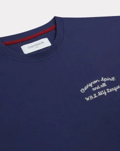 Best Chevignon T-Shirt Bay Winds Oversize Bleu T-Shirt Brode Coupe Ample