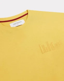 Online Chevignon T-Shirt City Tee Oversize Jaune T-Shirt Logo Signature