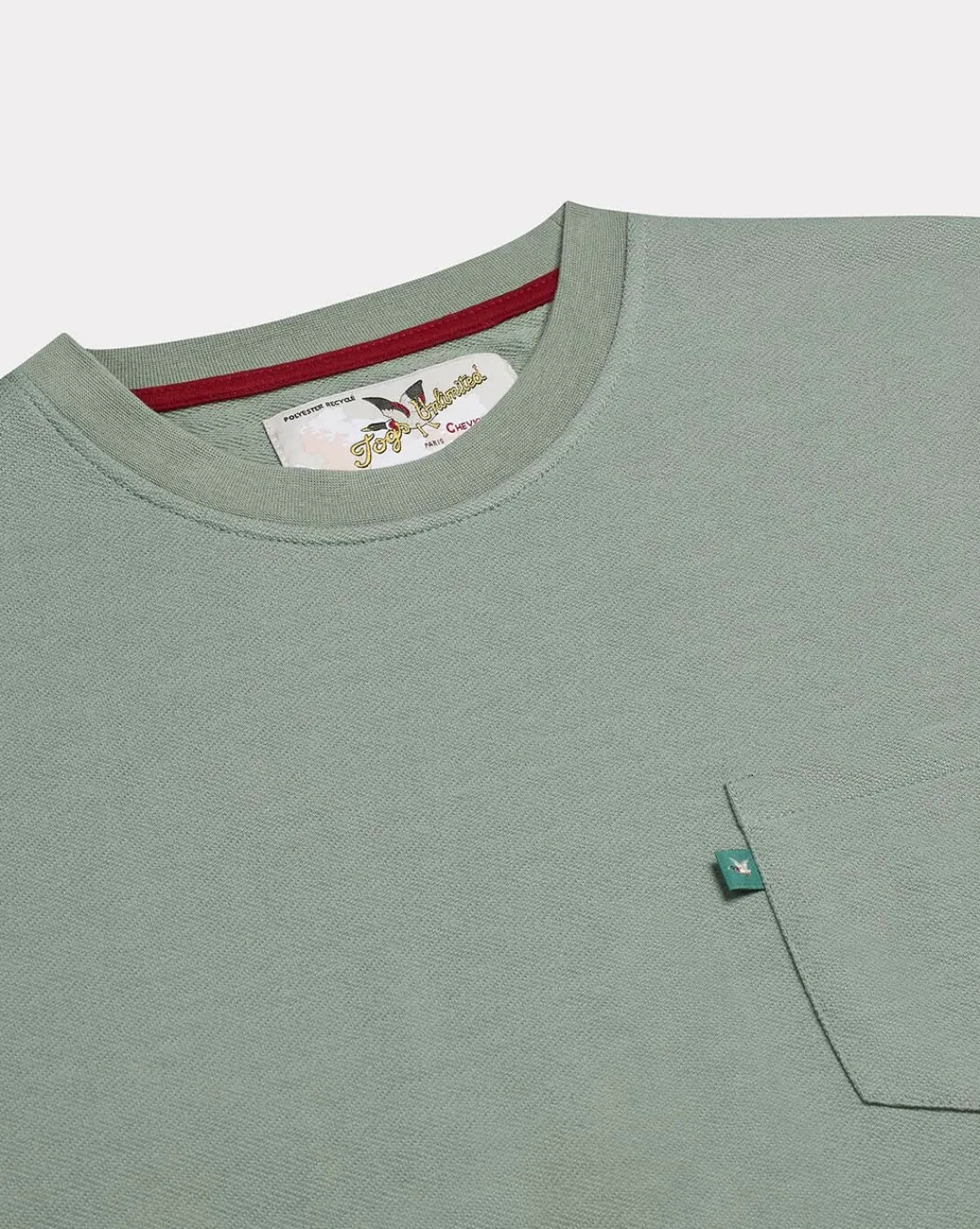 Cheap Chevignon T-Shirt Duck Color Tee Vert T-Shirt A Poche Col Rond