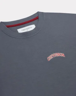 Online Chevignon T-Shirt Tee 90 Oversize Gris T-Shirt En Jersey Coupe Ample