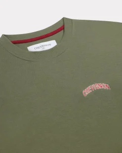 Outlet Chevignon T-Shirt Tee 90 Oversize Vert T-Shirt En Jersey Coupe Ample