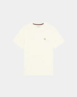 Clearance Chevignon T-Shirt T-Togs Blanc T-Shirt Uni Manches Courtes 100% Coton Biologique