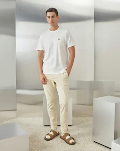 Cheap Chevignon T-Shirt T-Togs Blanc T-Shirt En Coton Biologique