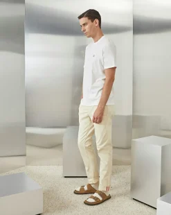 Cheap Chevignon T-Shirt T-Togs Blanc T-Shirt En Coton Biologique